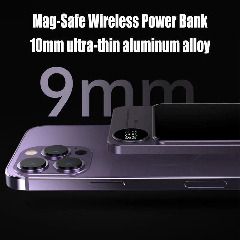 10000mAh Macsafe Magnetic Power Bank PD20W 15W Wireless Fast Charger External Auxiliary Battery Pack For Magsafe iPhone 15 14 13