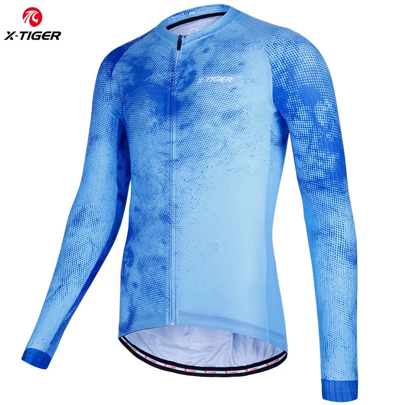 X-TIGER Cycling Jerseys Upgraded Fit Long Sleeve Summer Jersey Bicycle Clothes Day-to-day Training Rides