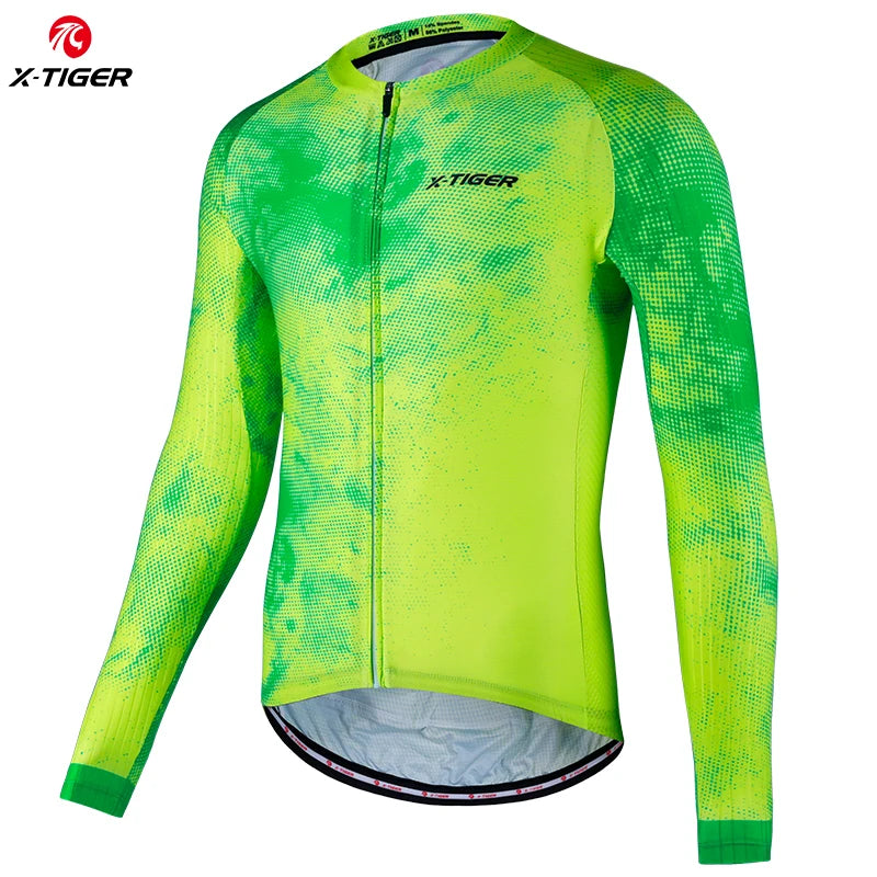 X-TIGER Cycling Jerseys Upgraded Fit Long Sleeve Summer Jersey Bicycle Clothes Day-to-day Training Rides