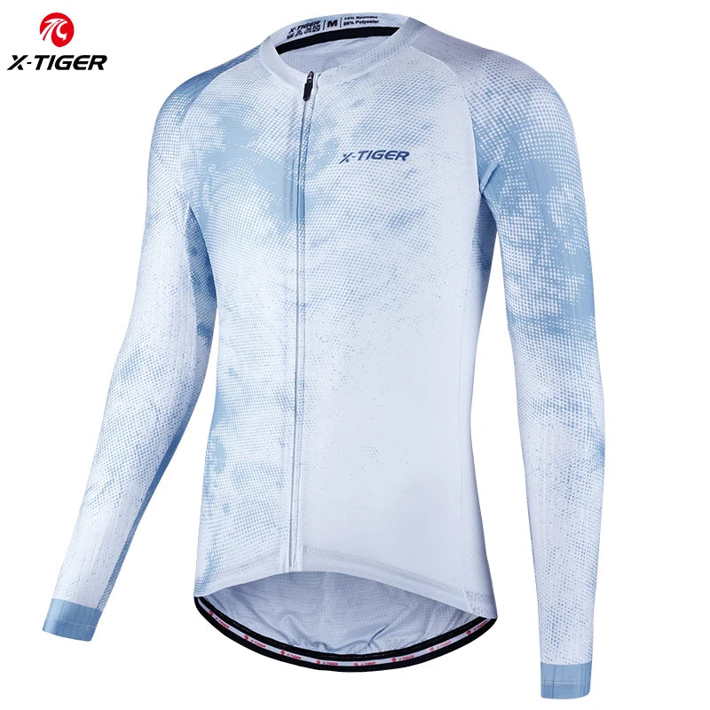 X-TIGER Cycling Jerseys Upgraded Fit Long Sleeve Summer Jersey Bicycle Clothes Day-to-day Training Rides