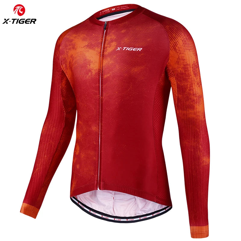 X-TIGER Cycling Jerseys Upgraded Fit Long Sleeve Summer Jersey Bicycle Clothes Day-to-day Training Rides