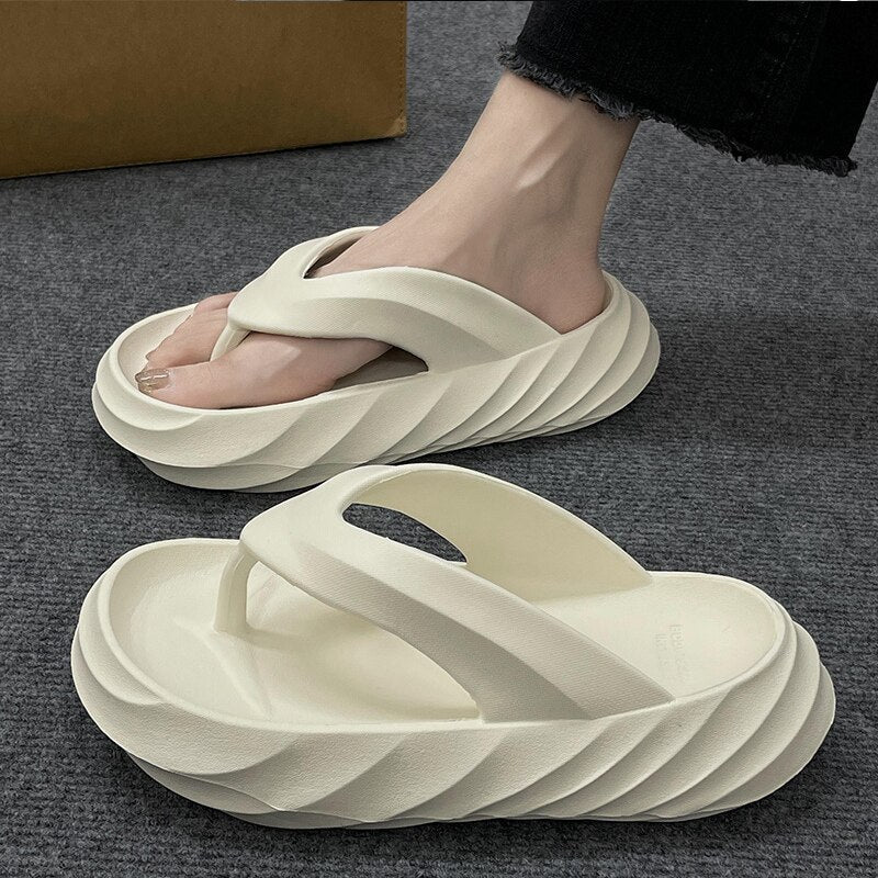 Home EVA Slippers Flip Flops 2023 Summer Fashion Non-Slip House Ladies Slides Slippers Thick Platform New In Women Shoes - VANANCE