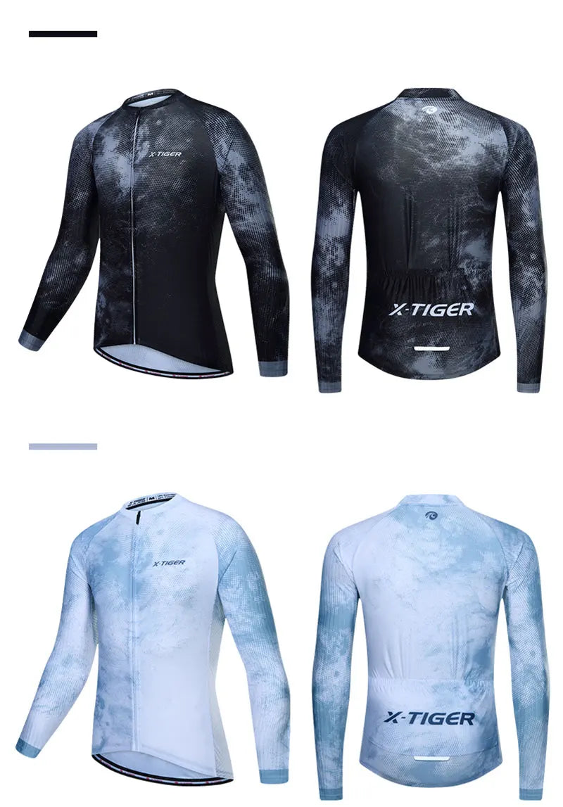 X-TIGER Cycling Jerseys Upgraded Fit Long Sleeve Summer Jersey Bicycle Clothes Day-to-day Training Rides