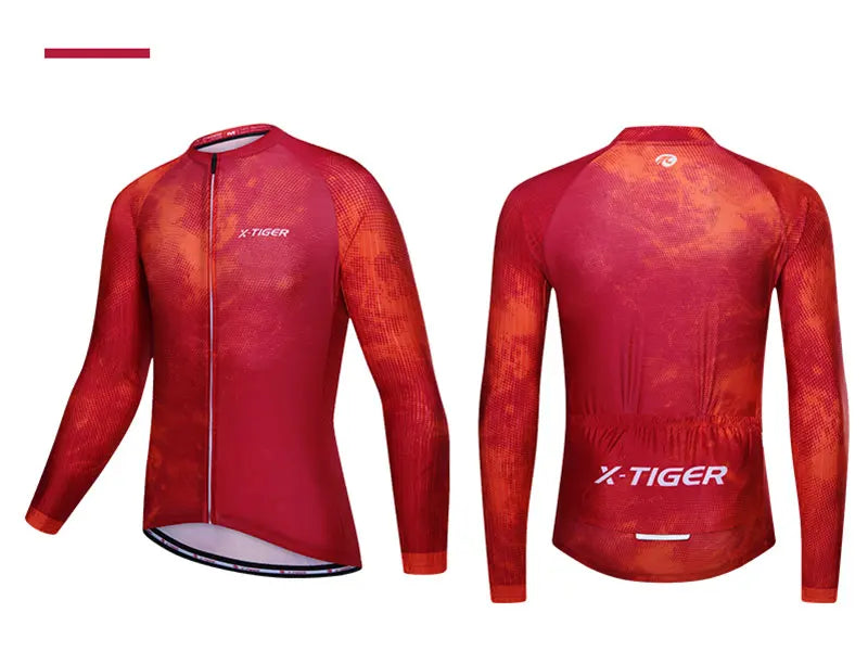 X-TIGER Cycling Jerseys Upgraded Fit Long Sleeve Summer Jersey Bicycle Clothes Day-to-day Training Rides