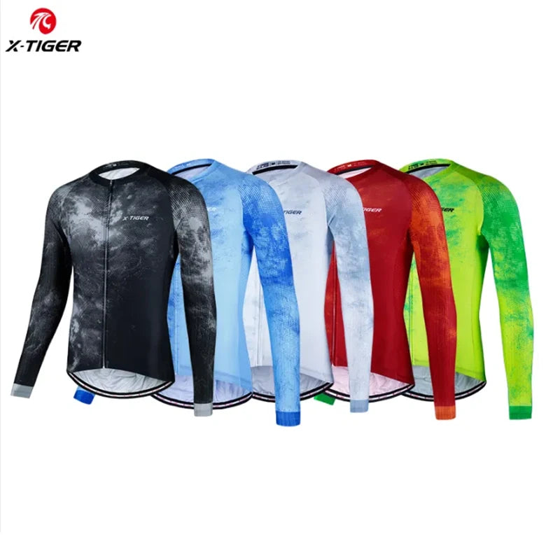 X-TIGER Cycling Jerseys Upgraded Fit Long Sleeve Summer Jersey Bicycle Clothes Day-to-day Training Rides