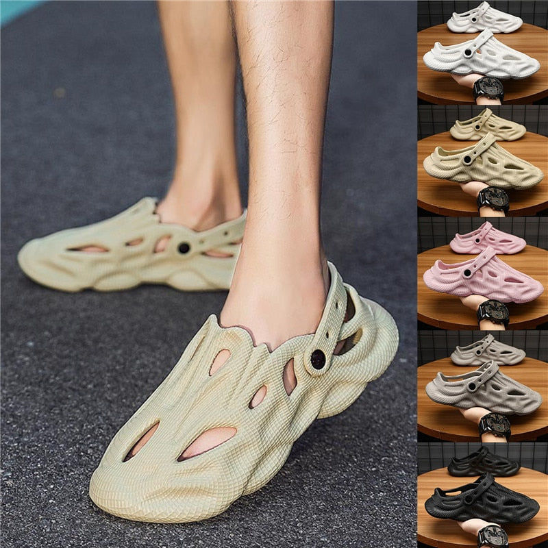 Men&#39;s Slippers 2023 Summer Chef Shoes for Men Outdoor Sandals Soft Beach Anti Skid Sports Men&#39;s Slippers Platform - VANANCE